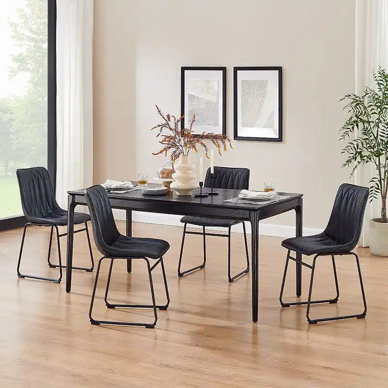 Art Leon Faux Leather Dining Chair (Set of 2)