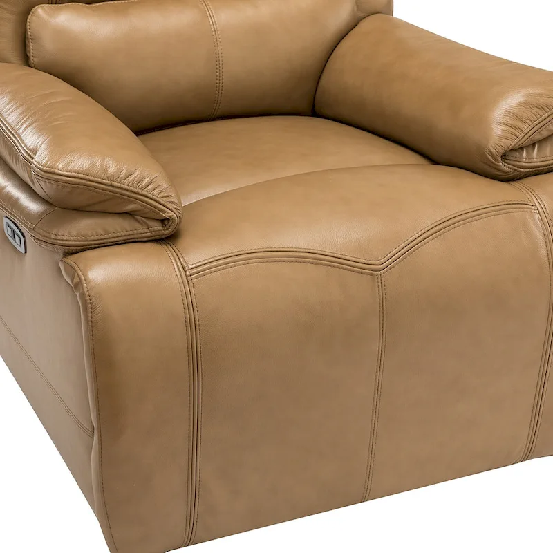 Clara Genuine Leather Power Recliner with Cushion Padded, Set of 2