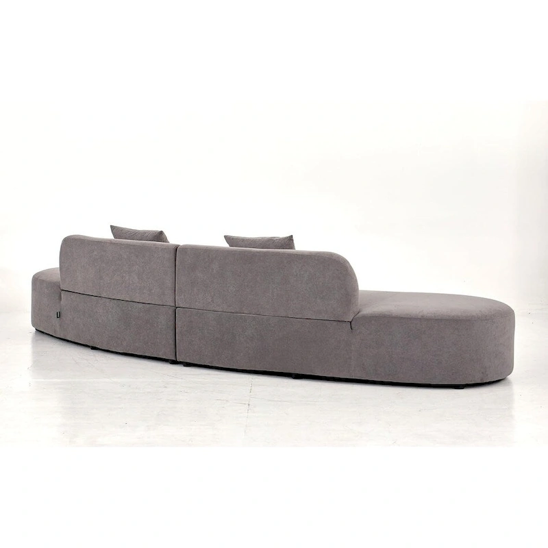 132.3 inch Large Half Moon Curved Sectional Sofa