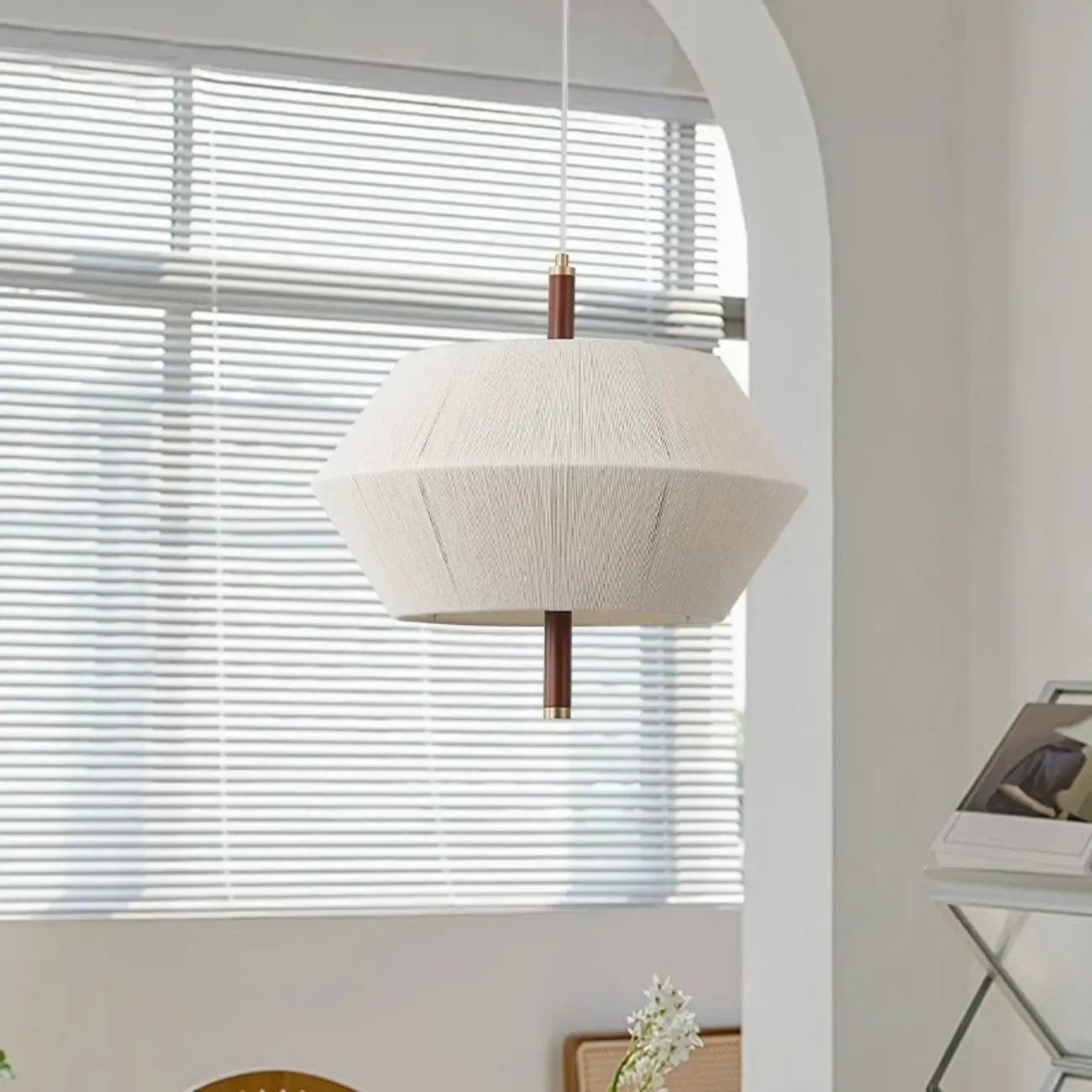 Modern Woven Fabric Dining Room Pendant Light
