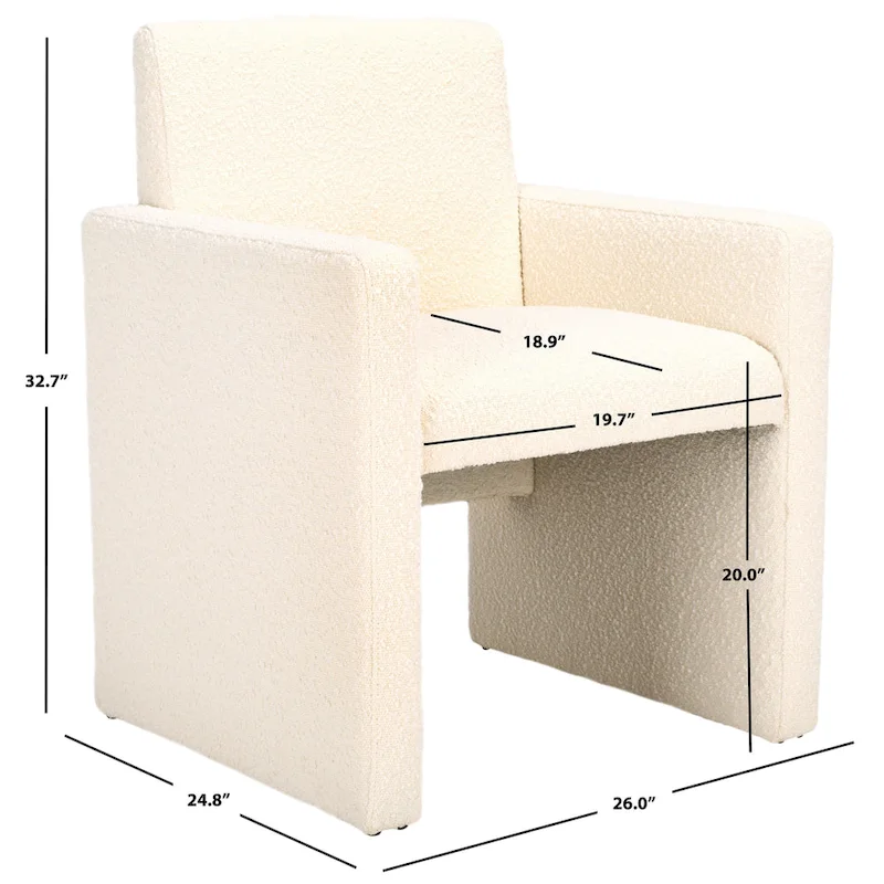 Gunna Linen Arm Chair - 26 W x 25 D x 33 H - 26Wx25Dx33H