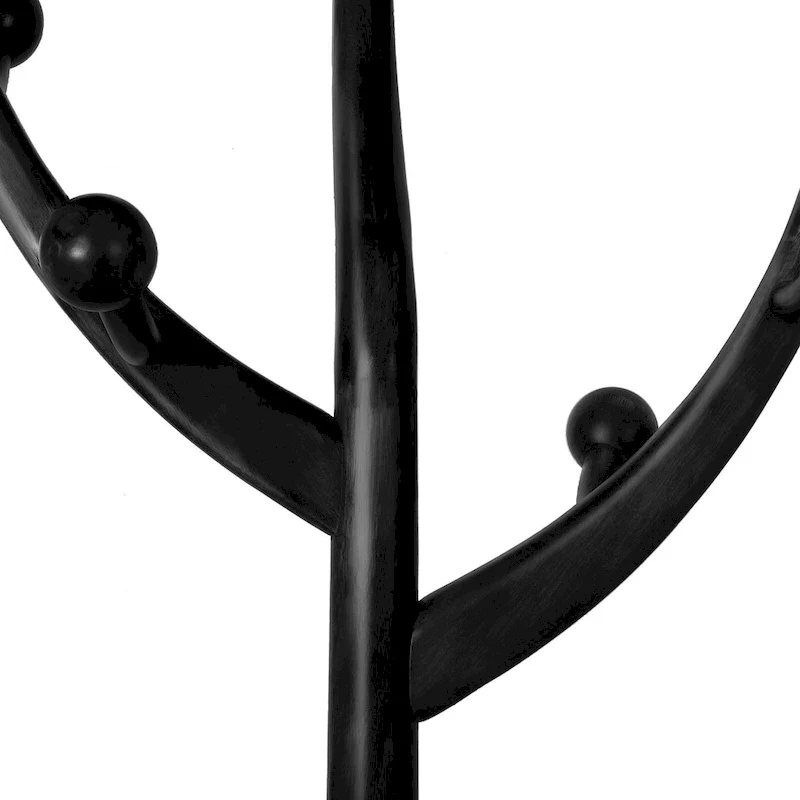 Rubberwood Freestanding Coat Rack with 8 Hooks - 24.5W x 70.87H