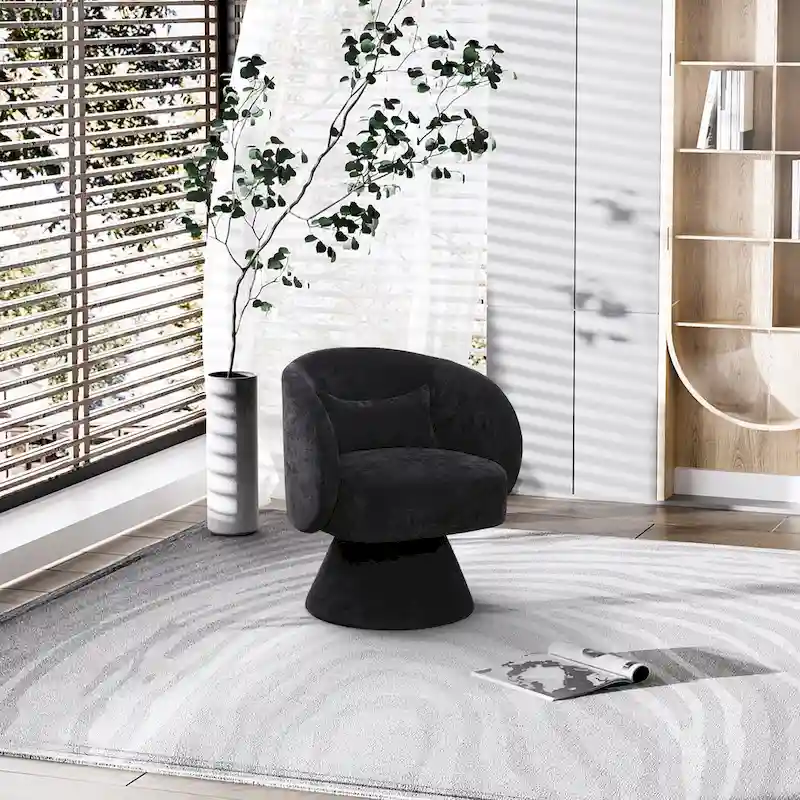 Ouyessir 360 Degree Swivel Cuddle Barrel Sofa Chairs