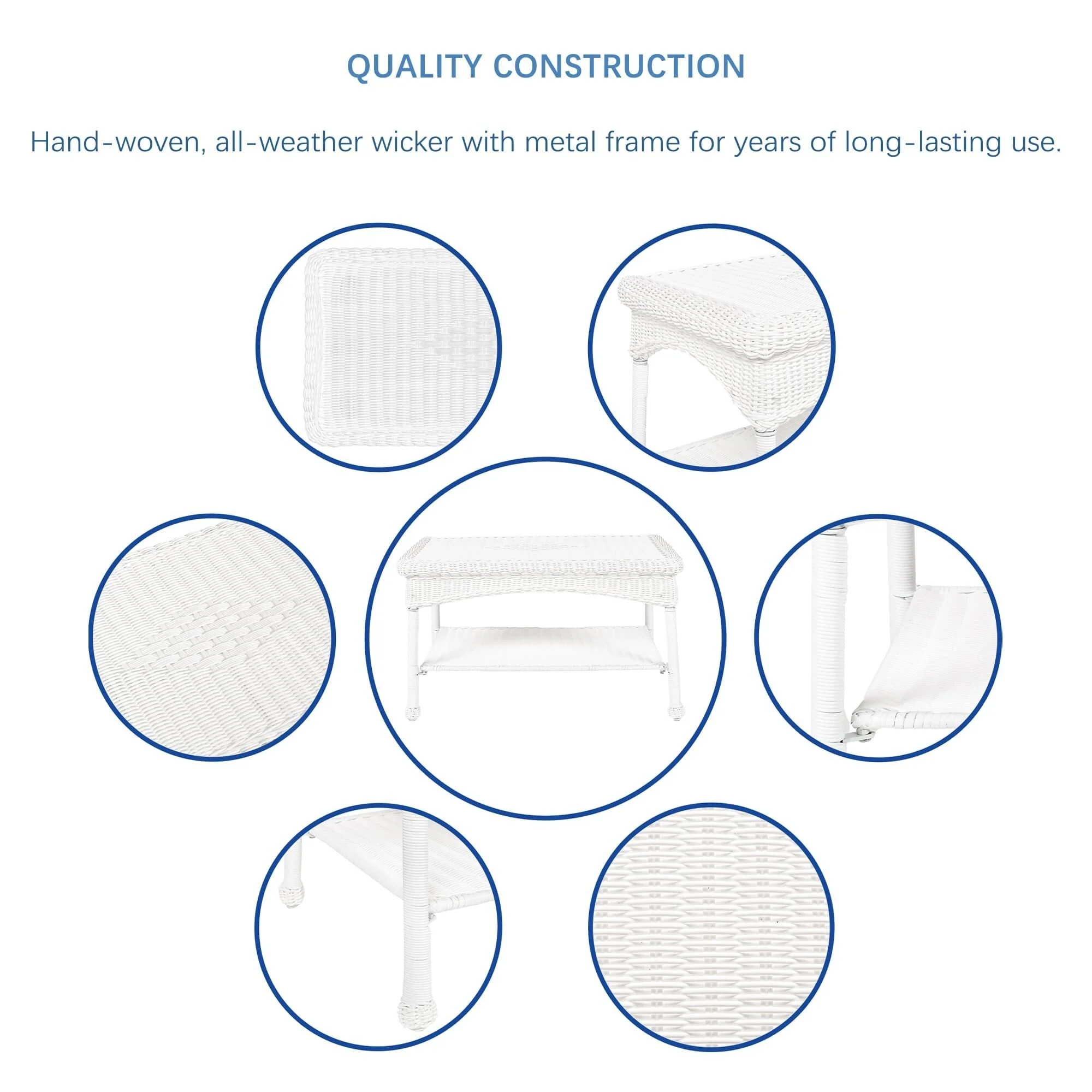 Wicker Patio 4-piece Conversation Set