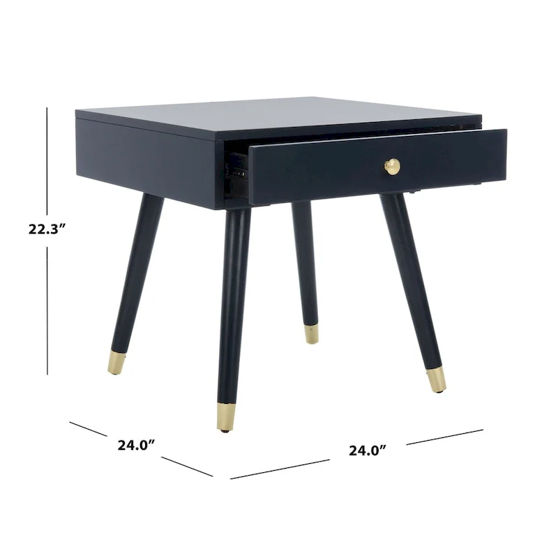 SAFAVIEH Sunny Mid-Century Gold Cap End Table - 24 x 24 x 22.3 - 24Wx24Dx22H