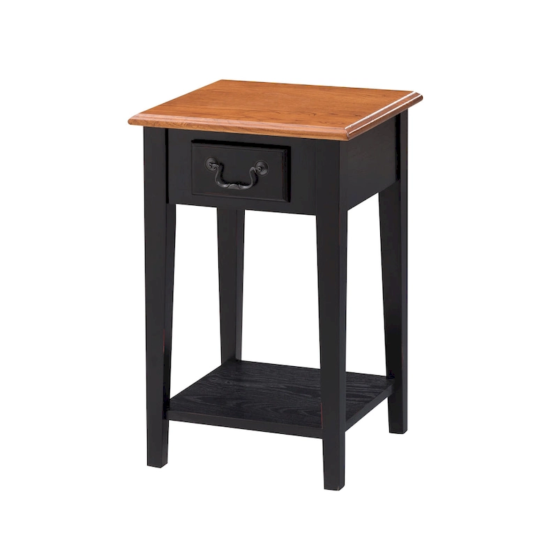 Leick Home One Drawer Square Side Table with Shelf