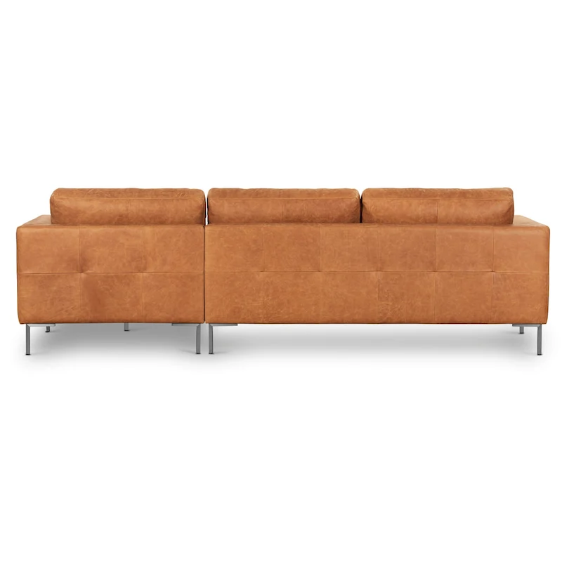 Poly & Bark Calle 114 Right-Facing Sectional - Full Grain Genuine Italian Leather
