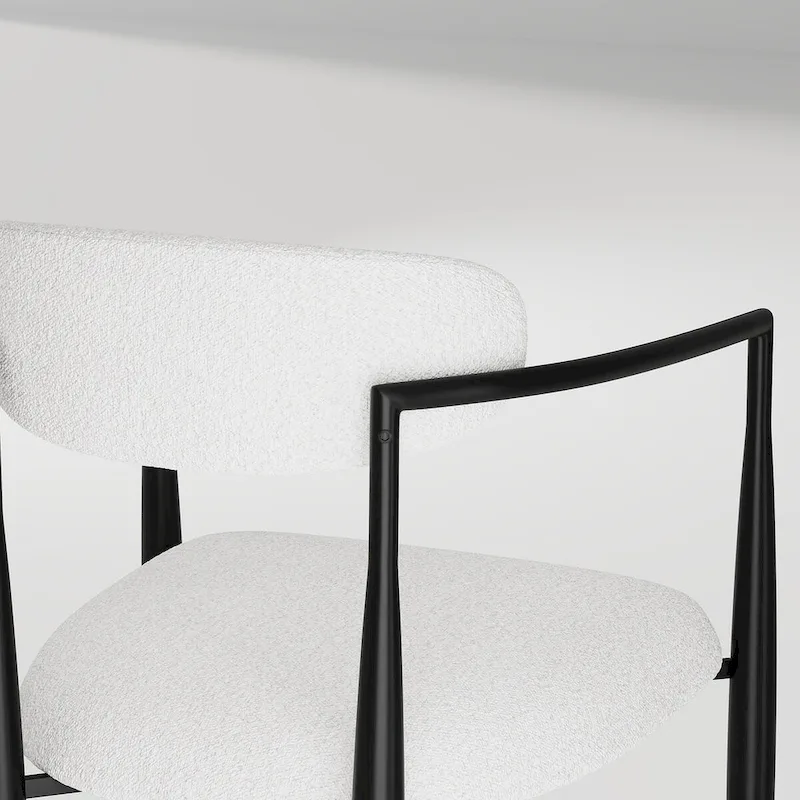 9-Piece Extendable Sintered Stone Dining Set with 8 Fabric Chairs - 94.48