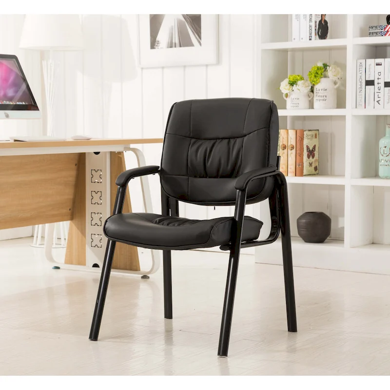 BTExpert Premium Leather Office Executive Waiting Room Guest/Reception Side Conference Chair