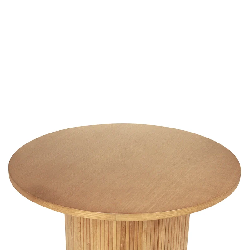 Round Wood Coffee Table Circle Pedestal Table