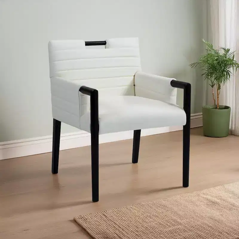 Meridian Furniture,Aimee Vegan Leather Dining Arm Chair