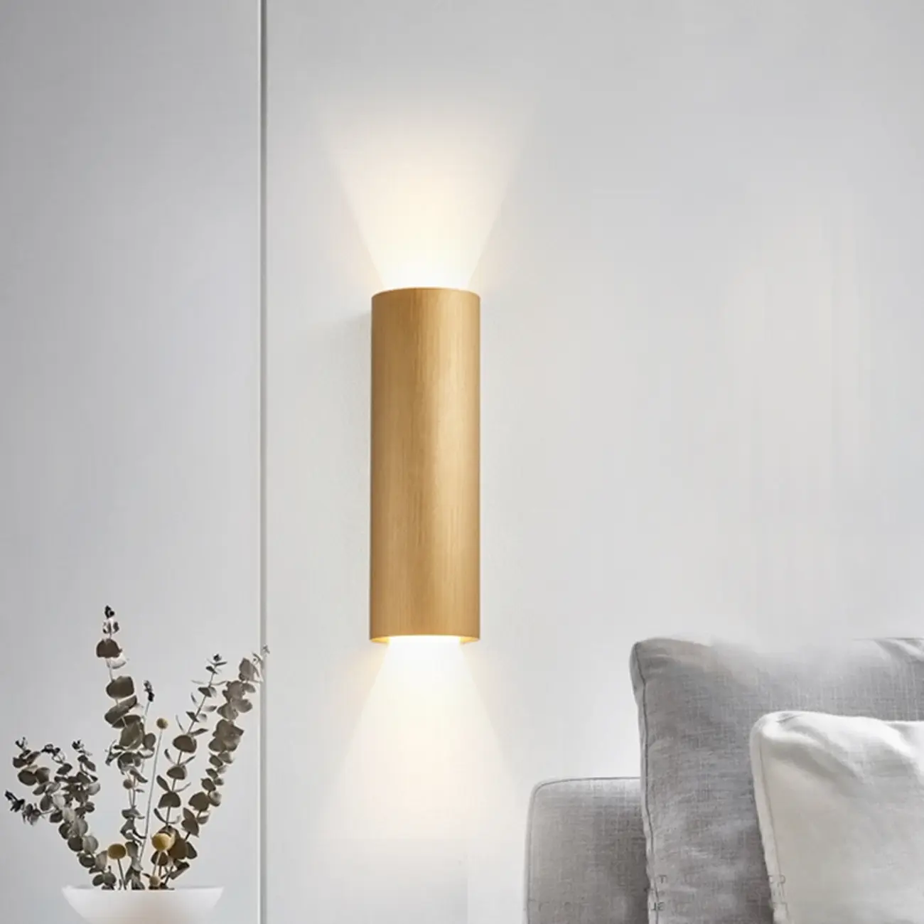 Mini Metal Cylinder Up Down Wall Sconce Warm Light LED