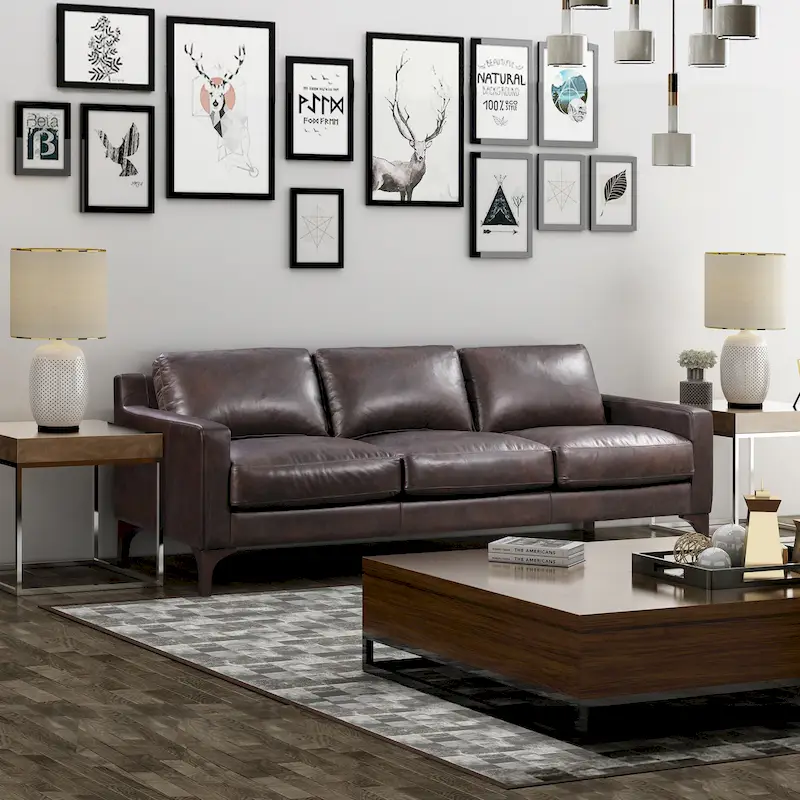 Poly & Bark Sorrento Sofa - Full Grain Genuine Italian Leather