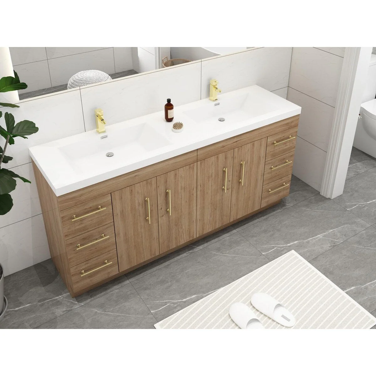 Eliza 72'' Freestanding Vanity with Double Sink