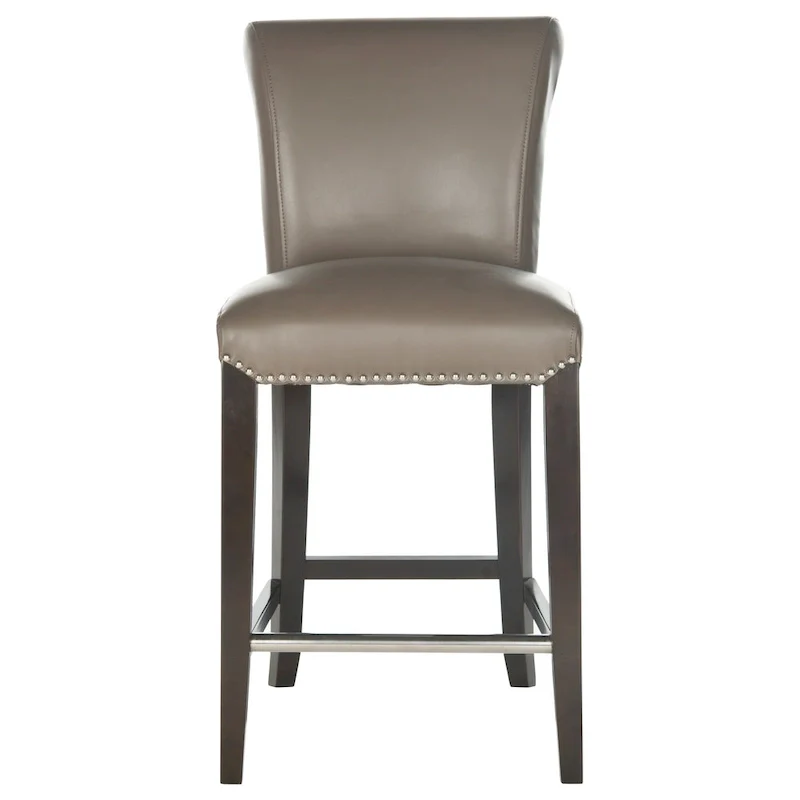 Black Faux Leather 23-inch Counter Stool - 18.7 W x 23 D x 36.4 H - 19Wx23Dx36H