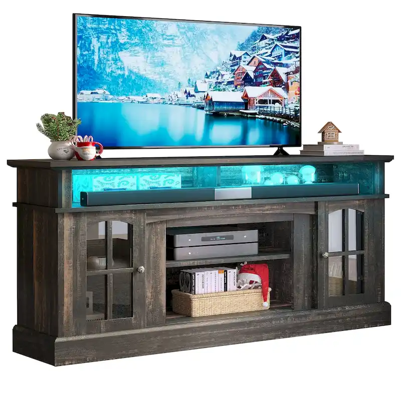 Moasis 58 Highboy TV Stand Farmhouse Entertainment Center Media Console for TV up to 65 - 58 inches