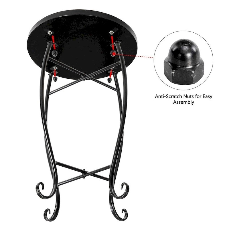 Cement Round Mosaic Bistro Table Coffee Table