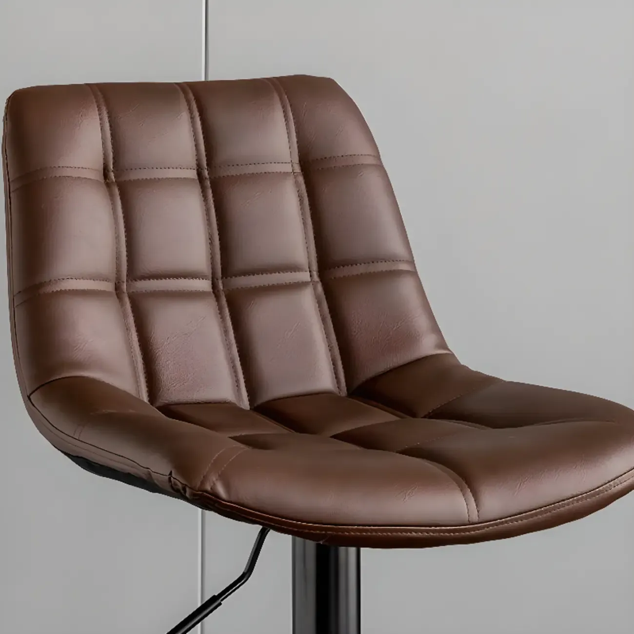 Glam Faux Leather Swivel Adjustable Bar Stools