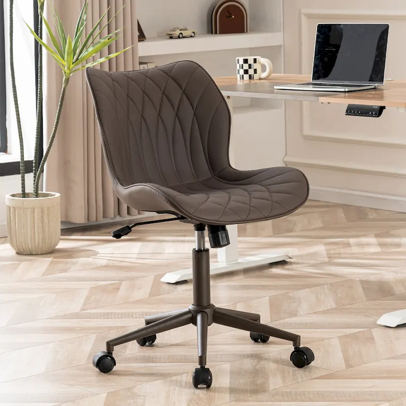 Swivel Armless Desk Chair Office Chairs Makeup Vanity Chair