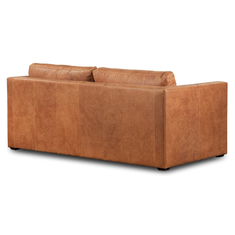 Poly & Bark Napa 82 Leather Pull-Out Convertible Sleeper Sofa - Full Grain Genuine Italian Leather