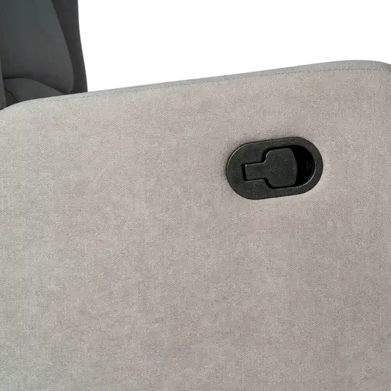 Wingback Manual Recliner Swivel Glider, Cream/Light Gray/Dark Gray, 3-Position, Seats 1