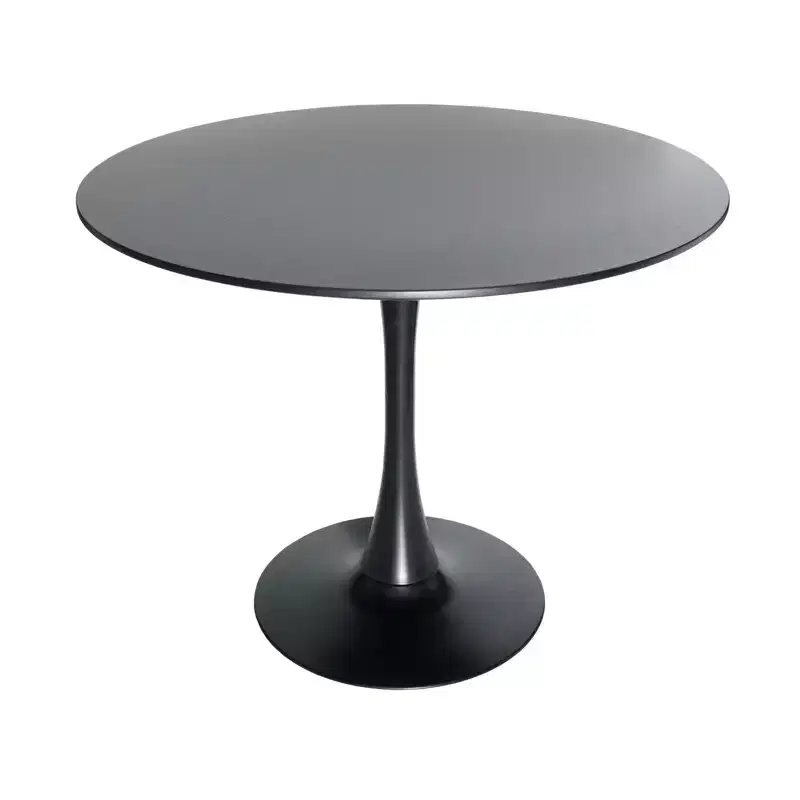 Clear/Transparent 5-Piece Round Dining Set, Pedestal Style, Seats 4