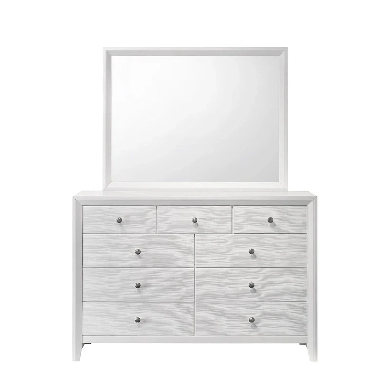 5 Piece White Panel Bedroom Set