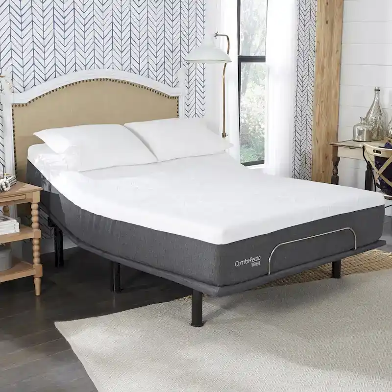 ComforPedic from BeautyRest 12-inch NRGel Mattress and Adjustable Bed Set