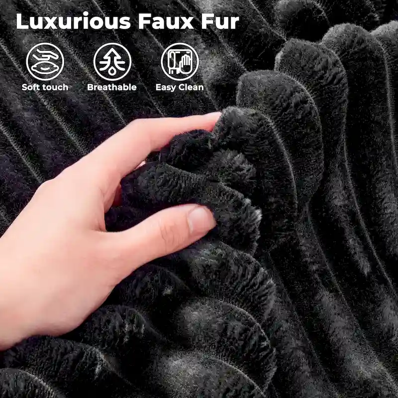 OVIOS Long Plush No Assembly Required Double Chaise Sofa