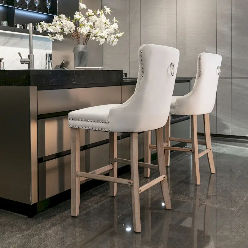 Velvet Upholstered Barstools