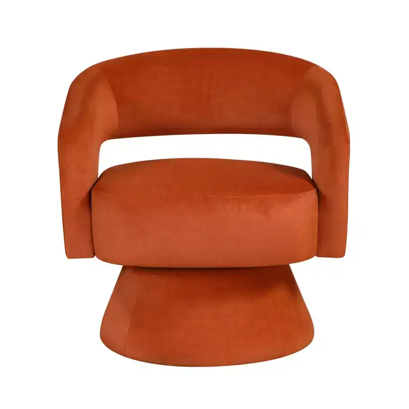 Velvet Swivel Accent Chair, 1-Seat