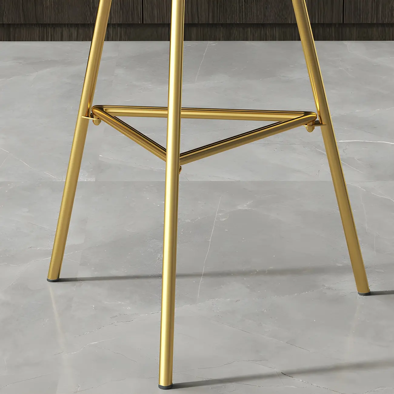 Modern Glam Round Gold Metal Tripod Bar Tables