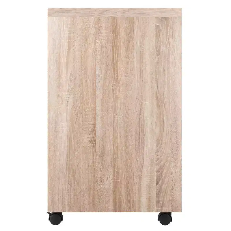 3pc Kenner Set Modular Desk with 2 Drawer & 3 Shelves Reclaimed Wood - Winsome