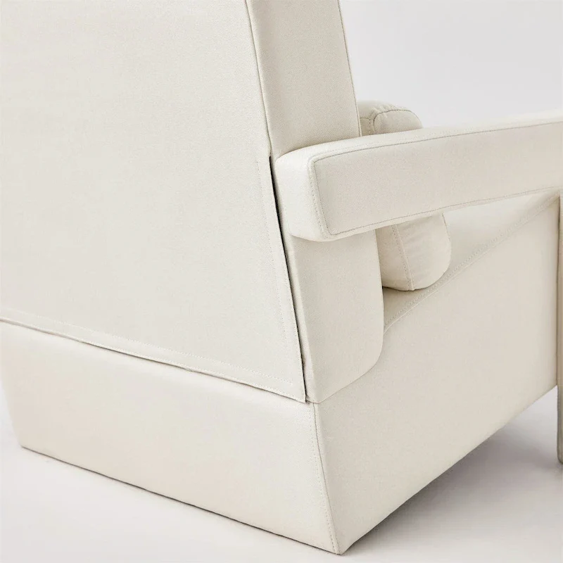 28H Modern Upholstered Accent Chair with a Pillow