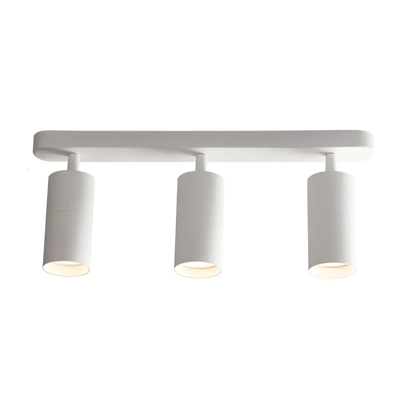 Mini Simple Cylinder Metal Semi Flush Mount Track Light