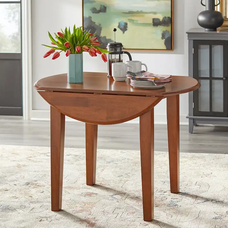 Simple Living Rollo Solid Wood Drop Leaf Dining Table