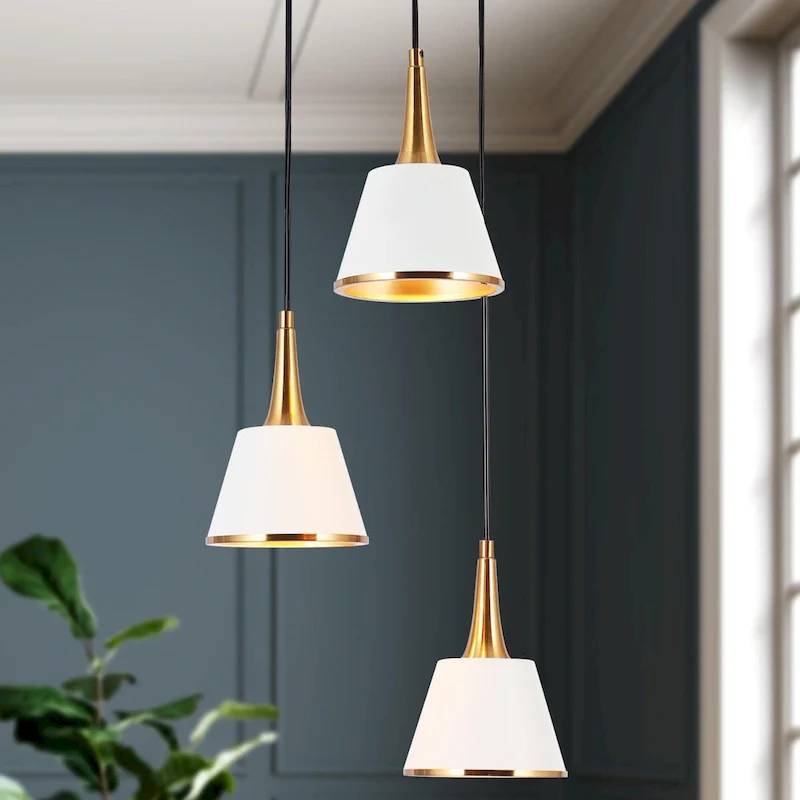 Nisa Modern Gold 3-Light Chandelier Island Pendant for Kitchen Island Foyer