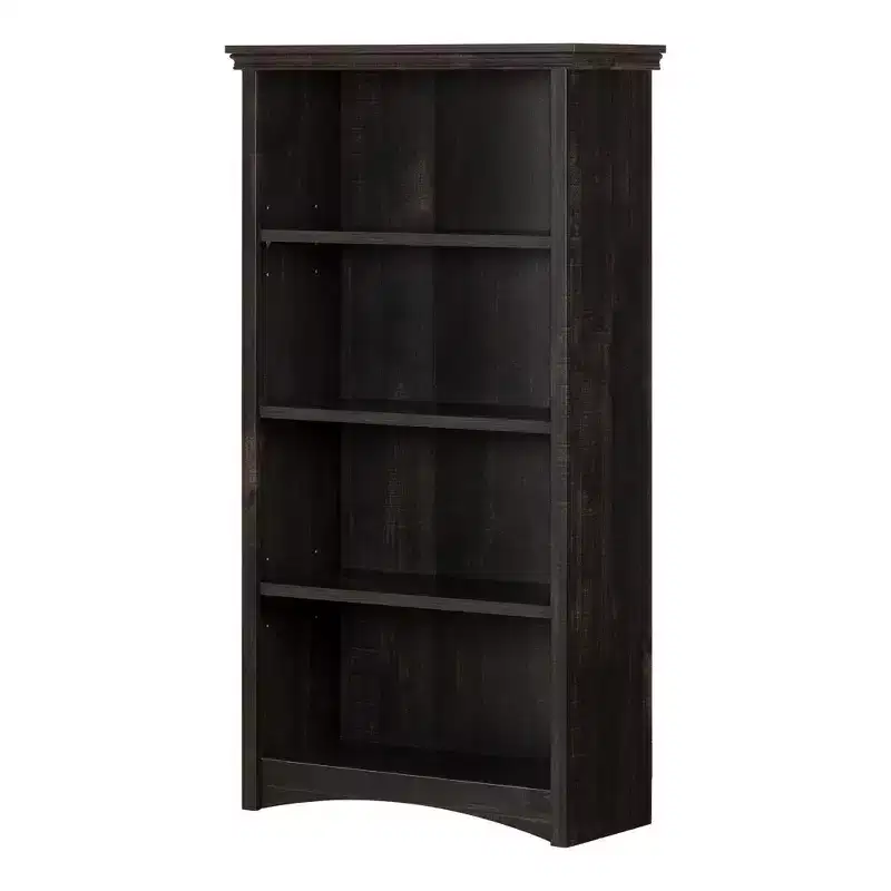 57.75" Gascony 4 Shelf Bookcase Black - South Shore