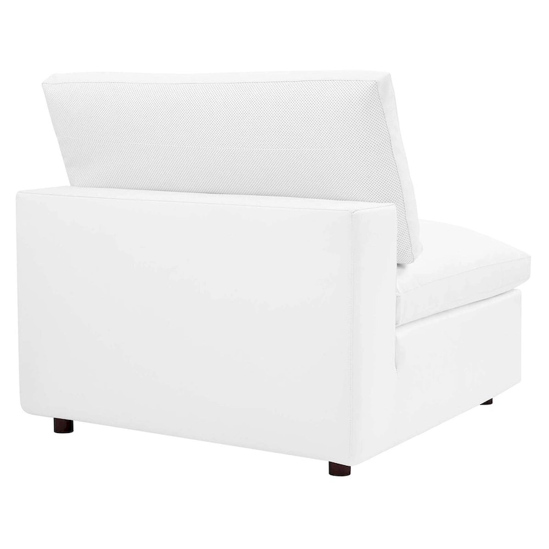 Commix Down Filled Overstuffed Vegan Leather 5-Piece Sectional Sofa