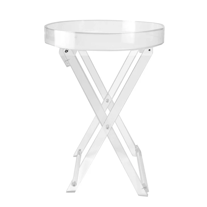 Round Acrylic Folding Tray Table