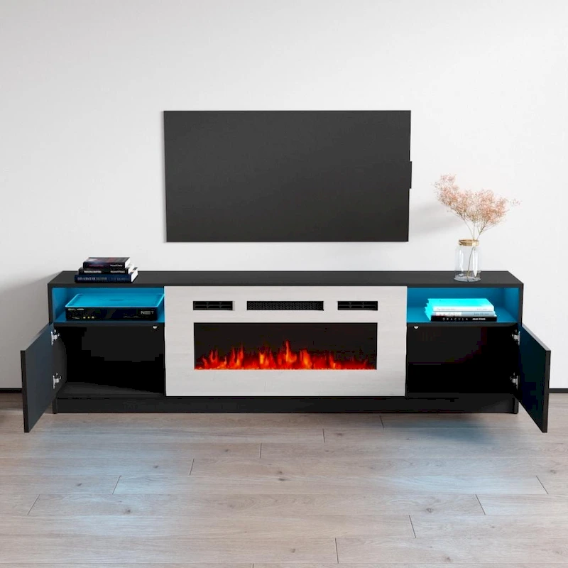 Strick & Bolton Amsden Electric Fireplace TV Stand