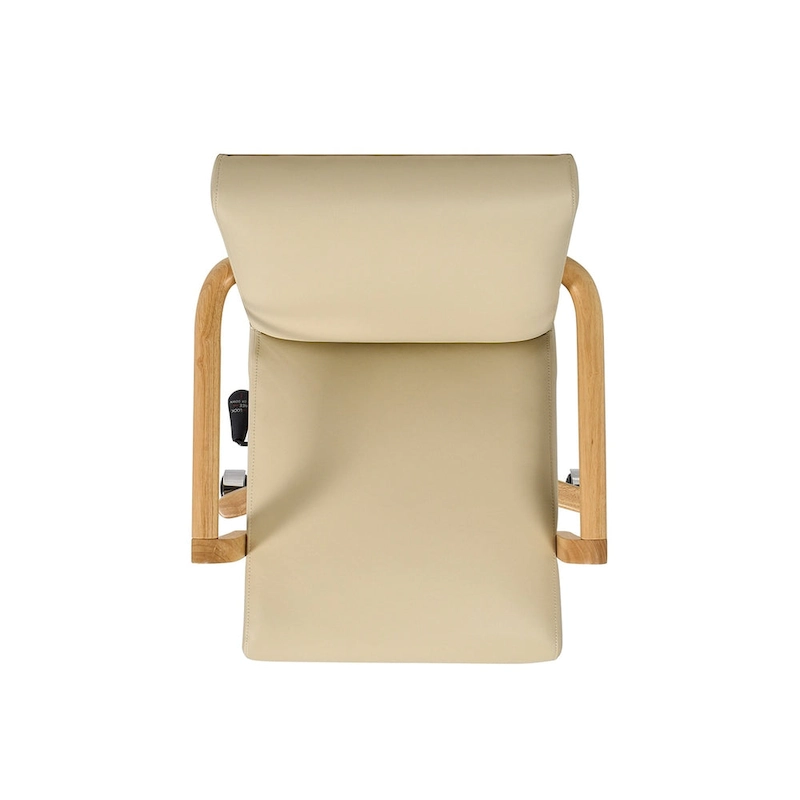 Dumont Modern Farmhouse Top Grain Leather Swivel Office Desk Chair