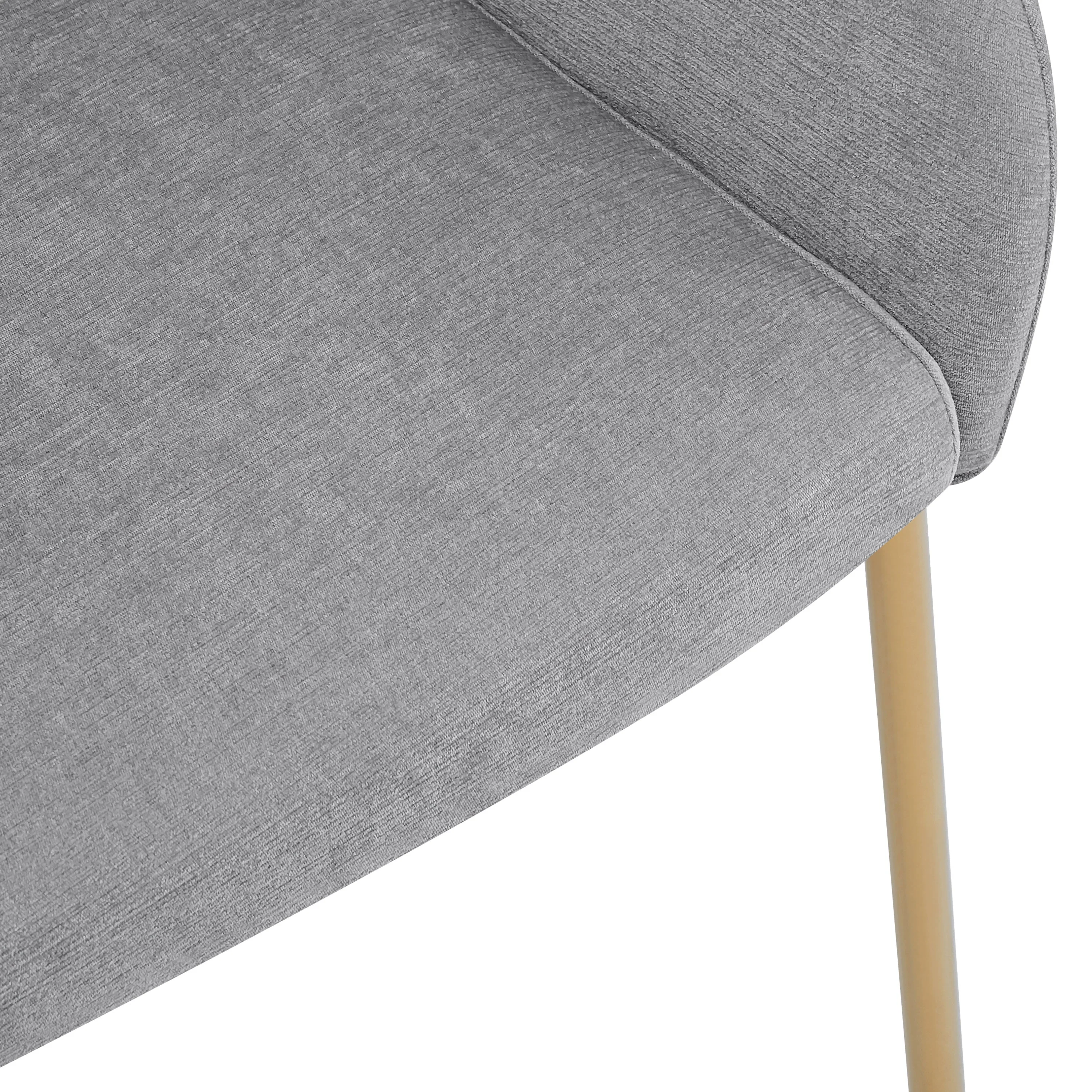 Luxury Polyester Round Back Dining Chairs, (Set of 2)