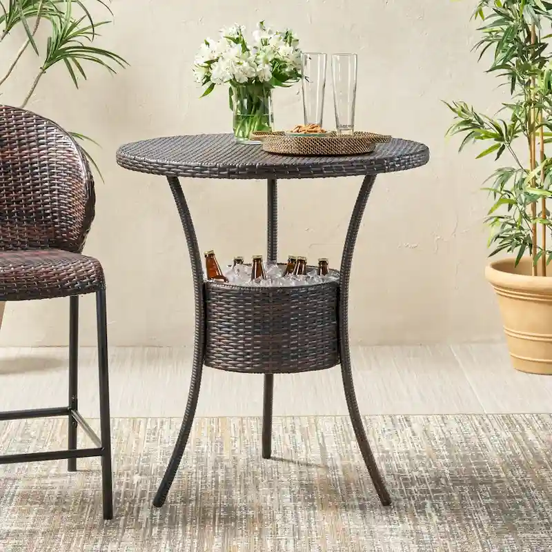 Rattan Counter Table