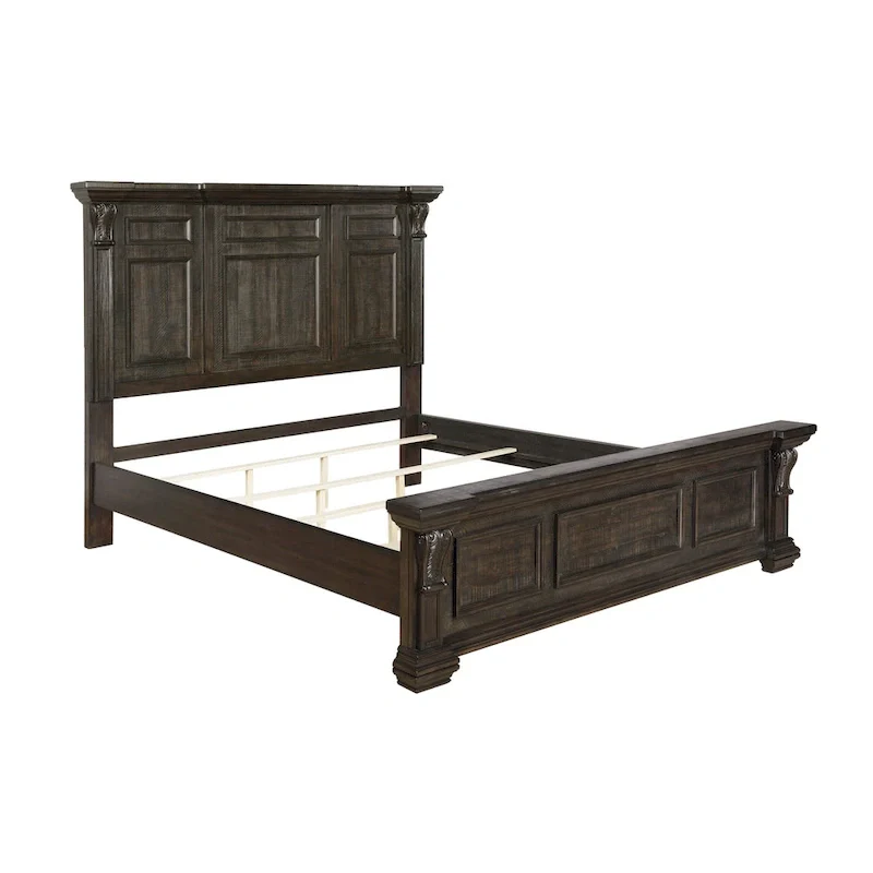 Roundhill Furniture Farson Distressed Dark Walnut Finish 4-piece Bedroom Set