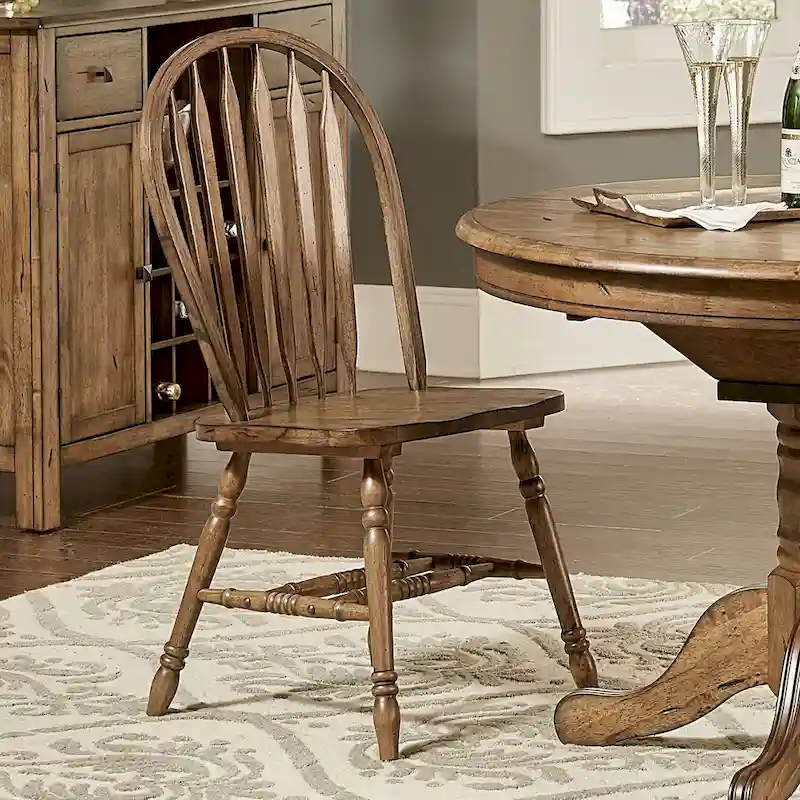 Carolina Crossing Antique Honey Finish Windsor Dining Chair (Set of 2)