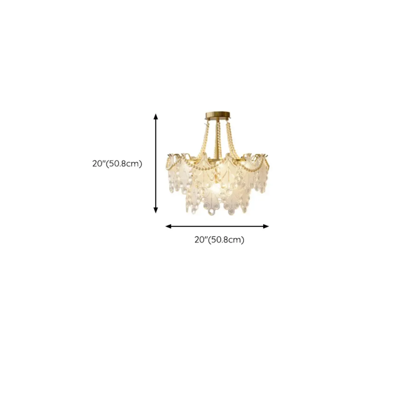 Gold Crystal Beads Chandelier with Elegant Design