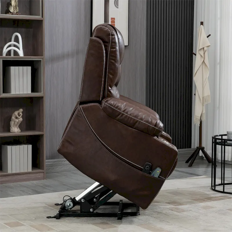 Power Lift Recliner Leather with Massage and Heating