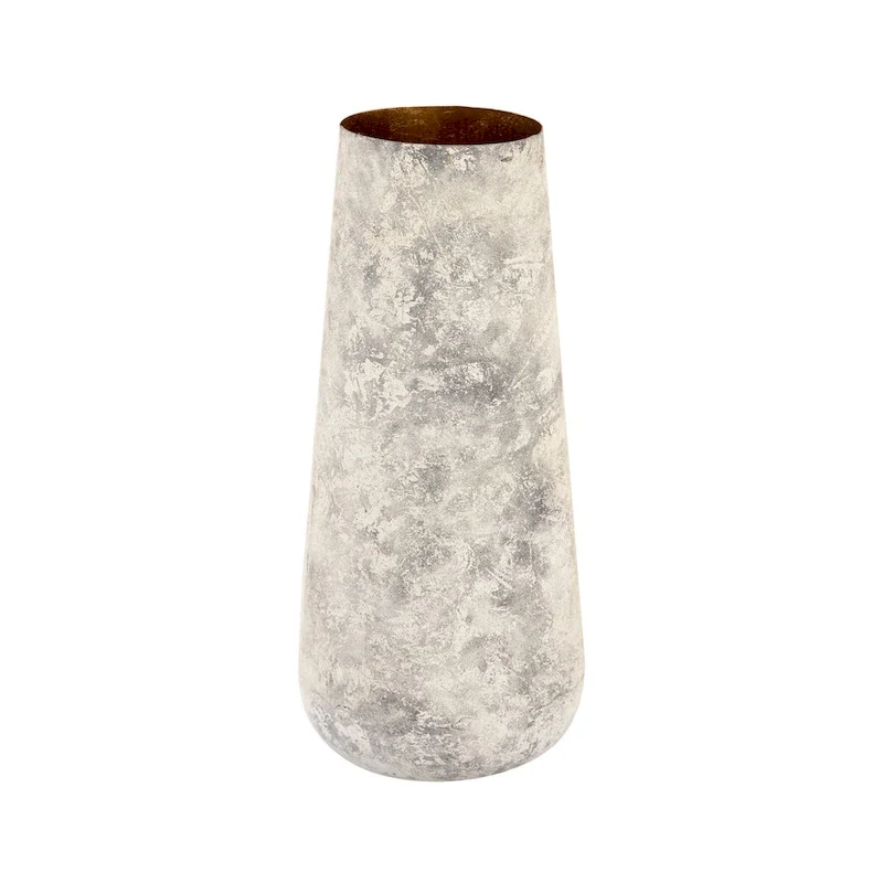 Elk Home Delmont White Finish Metal 6 Inch Wide Vase