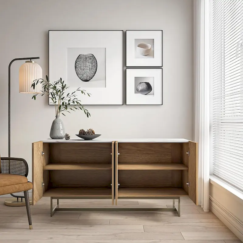 Roomfitters Media Console Cabinet/TV Stand/Side board up to 60 - 58 inches